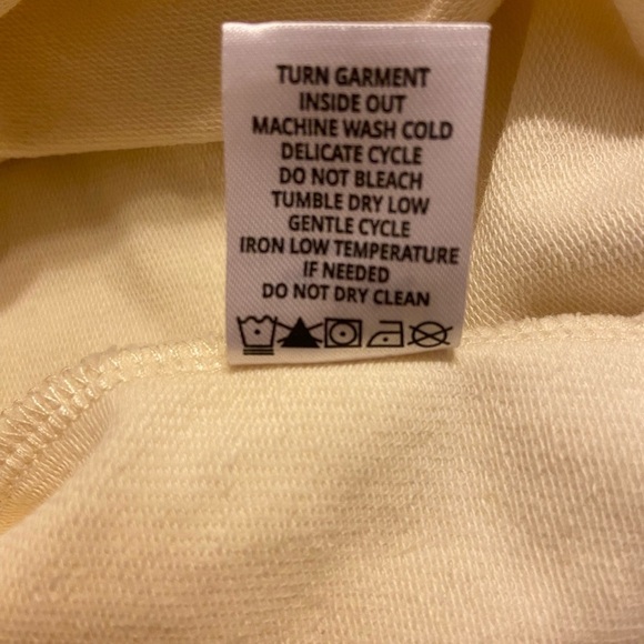 Spartina 449 Brooke Knit Top Shirt Cream Peru French Terry Cotton Small Boatneck - Picture 8 of 8